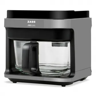 Friteuza cu aer cald ZASS ZAF 09, Capacitate de 5, 5l, Cos de sticla securizata detasabil, Control digital, Gri Antracit