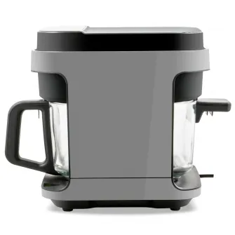 Friteuza cu aer cald ZASS ZAF 09, Capacitate de 5, 5l, Cos de sticla securizata detasabil, Control digital, Gri Antracit