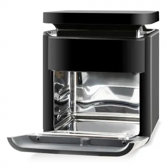 Friteuza multifunctionala (tip cuptor) cu aer cald ZASS Pro Line ZAF 10, 1400W, capacitate 6 L, Panou de control digital dublu, Fereastra Transparenta, Temperatura ajustabila, Functie deshidratare, 8 programe prestabilite, Negru