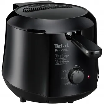 Friteuza Tefal Minicompact FF230831 Principio, 1000W, 1.2L, termostat reglabil 150-190°C, negru