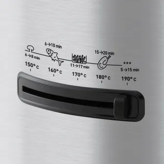 Friteuza Tefal One Filtra Inox FF175D71, 1900 W, 2.1L, temperatura ajustabila 150-190°C, invelis antiaderent, inox/negru