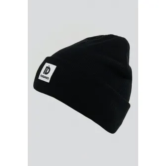 Fundango, Caciula din tricot cu aplicatie logo Kingdom, Negru