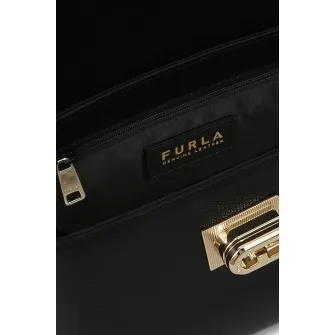 Furla, Geanta crossbody din piele 1927, Negru/Auriu