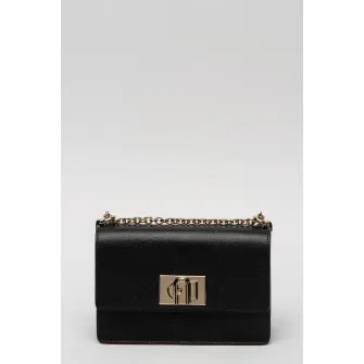 Furla, Geanta crossbody mica din piele 1927, Negru