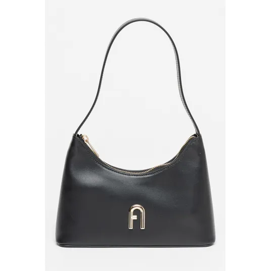 Furla, Geanta de piele cu bareta de umar Diamante, Negru