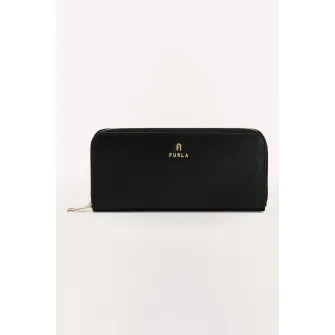Furla, Portofel din piele cu fermoar Camelia, Negru