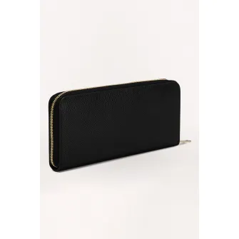 Furla, Portofel din piele cu fermoar Camelia, Negru