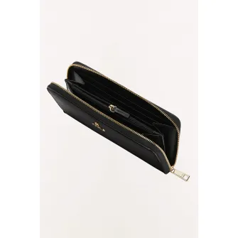 Furla, Portofel din piele cu fermoar Camelia, Negru
