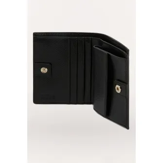 Furla, Portofel pliabil din piele Camelia, Negru
