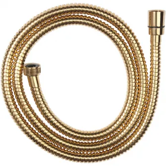 Furtun de dus flexibil Ferro, racord conic, 150 cm, Auriu