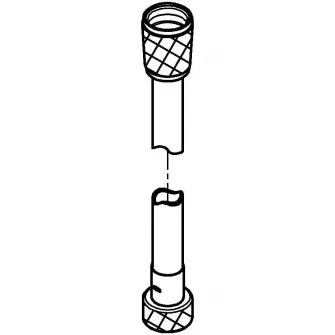 Furtun de dus Grohe VitalioFlex 287422432, universal, 1/2 x 1/2, 1.75 m, anti-rasucire, mat, negru