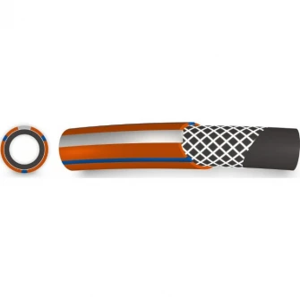 Furtun gradina profesional armat Evotools 635218, 1/2& diametru, 50 m, protectie UV, 10 bar presiune maxima