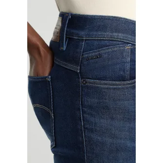 G-Star, Blugi skinny cu talie medie, Albastru inchis, W25-L32