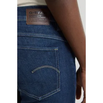 G-Star, Blugi skinny cu talie medie, Albastru inchis, W27-L32