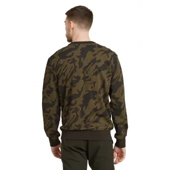 G-STAR, Bluza de trening cu imprimeu camuflaj, Verde, Negru, S