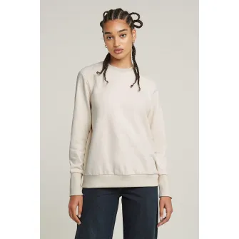 G-Star, Bluza de trening din amestec de bumbac organic, Crem, XS