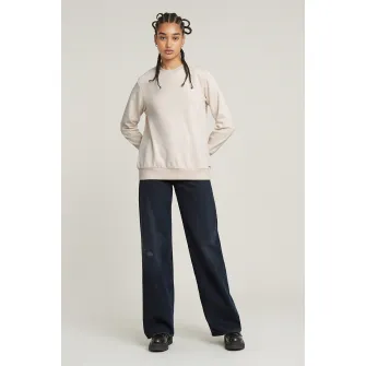 G-Star, Bluza de trening din amestec de bumbac organic, Crem, XS