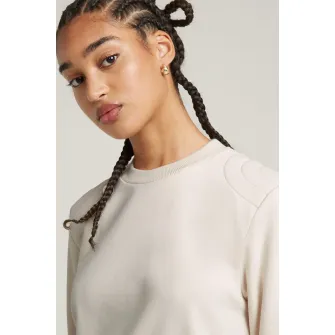 G-Star, Bluza de trening din amestec de bumbac organic, Crem, XS