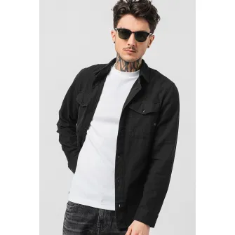 G-STAR, Camasa slim fit Marine, Negru, M