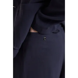 G-Star, Pantaloni drepti cu o curea, Bleumarin, 29