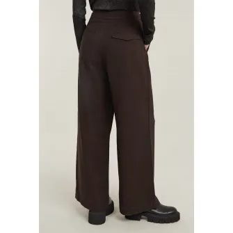 G-Star, Pantaloni uni cu croiala ampla, Maro inchis, 26