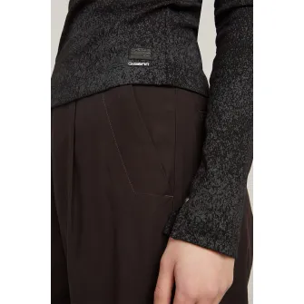 G-Star, Pantaloni uni cu croiala ampla, Maro inchis, 26