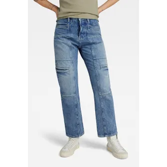 G-Star RAW, Blugi drepti cu talie inalta Viktoria, Albastru prafuit, W28-L32
