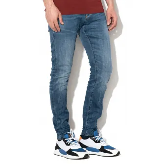 G-Star RAW, Blugi skinny cu aspect decolorat Revend, Albastru, W32-L32