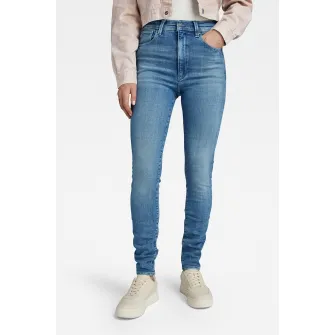 G-Star RAW, Blugi skinny cu talie inalta, Albastru, W26-L32