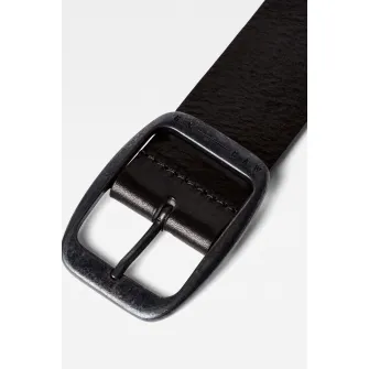 G-Star Raw, Curea de piele cu catarama Mett, Negru, 95