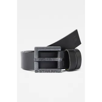 G-Star RAW, Curea de piele cu o catarama dreptunghiulara, Gri antracit, 85