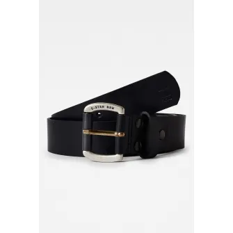 G-Star RAW, Curea de piele Dast, Negru, 110 CM Standard