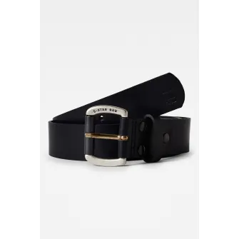 G-Star RAW, Curea de piele Dast, Negru, 90 CM Standard