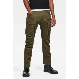G-Star RAW, Pantaloni cargo cu mansete cu snur si buzunare Rovic, Verde englez, W33-L32