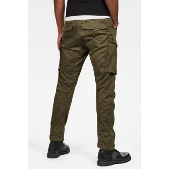 G-Star RAW, Pantaloni cargo cu mansete cu snur si buzunare Rovic, Verde englez, W33-L32