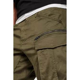 G-Star RAW, Pantaloni cargo cu mansete cu snur si buzunare Rovic, Verde englez, W33-L32