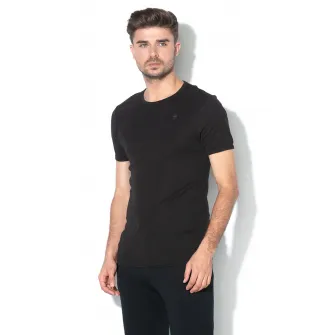 G-Star RAW, Tricou de bumbac organic cu detaliu brodat - 2 piese, Negru, S