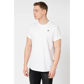 G-Star RAW, Tricou relaxed fit din bumbac organic, Alb/Negru, L