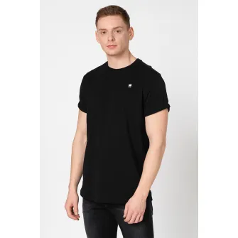 G-Star RAW, Tricou relaxed fit din bumbac organic, Negru/Alb, S