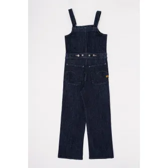 G-Star, Salopeta de denim cu buzunar aplicat, Bleumarin, 152 CM