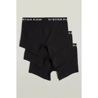 G-STAR, Set de boxeri cu logo - 3 perechi, Negru, Alb, S