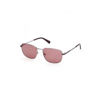 Gant, Ochelari de soare dreptunghiulari cu rama metalica, Visiniu, 56-18-145