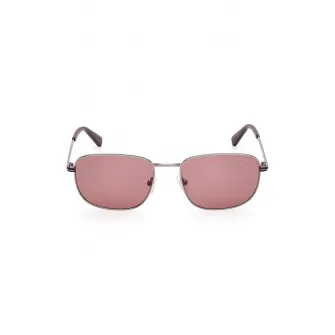 Gant, Ochelari de soare dreptunghiulari cu rama metalica, Visiniu, 56-18-145