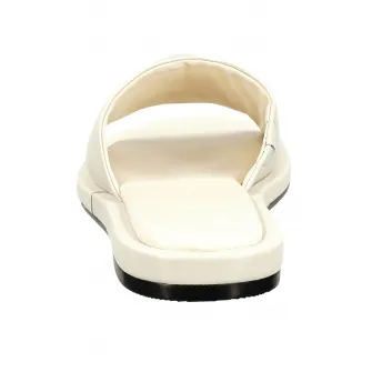 Gant, Papuci de piele cu logo in relief, Crem, 37