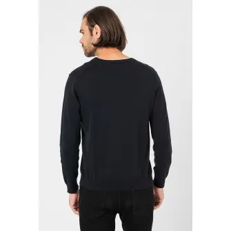Gant, Pulover cu decolteu in V Classic, Negru, L