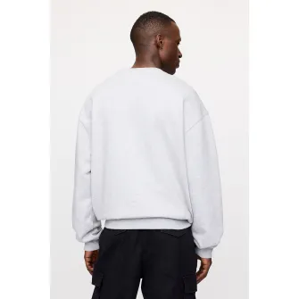 GAP, Bluza de trening cu logo si maneci cazute, Rosu, Gri deschis melange, L
