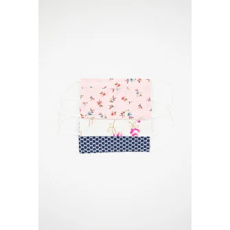 GAP, Masca de protectie cu imprimeu - 3 piese, Roz/Albastru/Alb