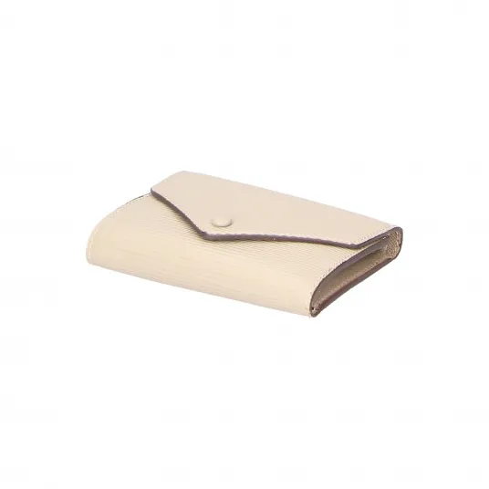 Gave Lux, Portofel de piele cu clapa, Maro taupe