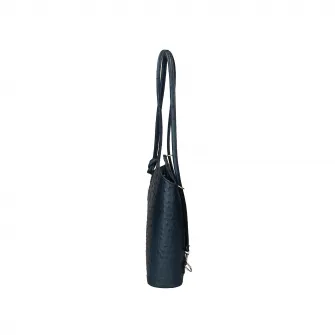 Gave Lux, Rucsac de piele cu imprimeu piele de strut, Albastru