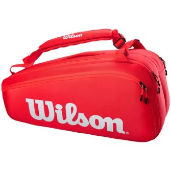 Geanta tenis camp Wilson SUPER TOUR 9, rosu